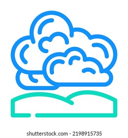 overcast weather color icon vector. overcast weather sign. isolated symbol illustration