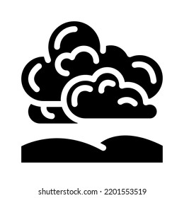 overcast weather glyph icon vector. overcast weather sign. isolated symbol illustration