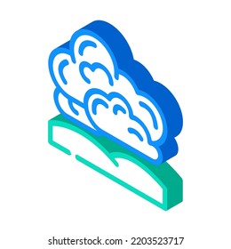 overcast weather isometric icon vector. overcast weather sign. isolated symbol illustration