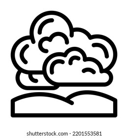 overcast weather line icon vector. overcast weather sign. isolated contour symbol black illustration