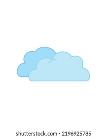 Overcast Weather symbol vector isolated on white 