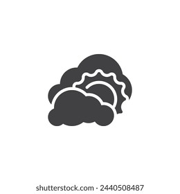 Overcast weather vector icon. filled flat sign for mobile concept and web design. Clouds covering the sky glyph icon. Symbol, logo illustration. Vector graphics
