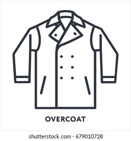 Overcoat Clothing Minimal Flat Line Outline Stroke Icon Pictogram