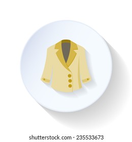 Overcoat flat icon vector graphic illustration design