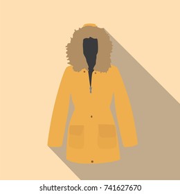 Overcoat icon, vector illustration design. Winter collection.