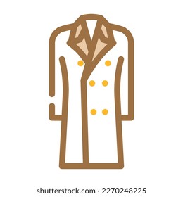 overcoat outerwear male color icon vector. overcoat outerwear male sign. isolated symbol illustration