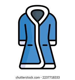 Overcoat vector icon isolated on white background