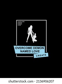 diseño de vector de amor llamado demon 