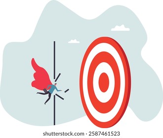 Overcome difficulty or challenge to success, obstacle or problem to solve and achieve target,business concept.flat character.