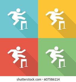 Overcome Flat Icon Concept