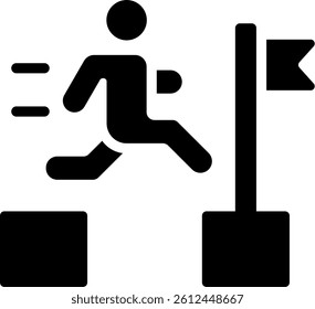 Overcome Icon Glyph Vector Illustration