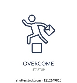 Overcome icon. Overcome linear symbol design from Startup collection. Simple outline element vector illustration on white background.