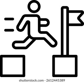 Overcome Icon Outline Vector Illustration