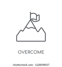 Overcome linear icon. Modern outline Overcome logo concept on white background from Startup Strategy and Success collection. Suitable for use on web apps, mobile apps and print media.