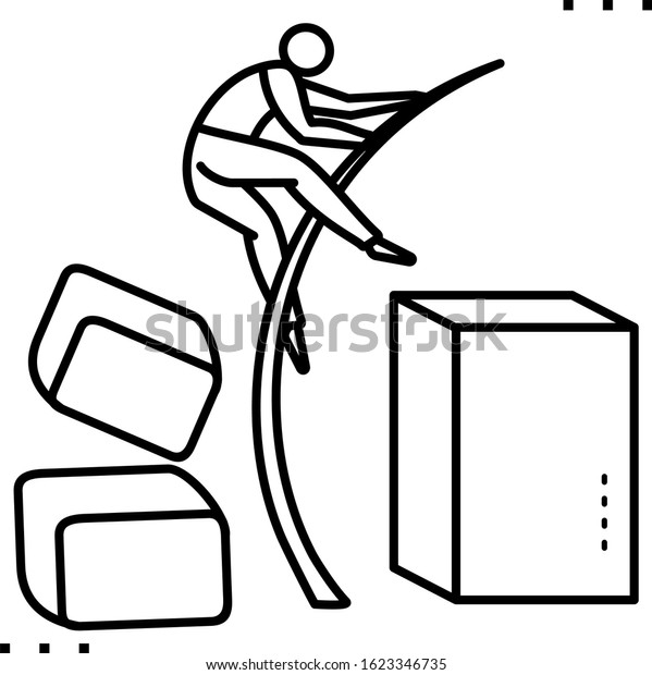 Overcome Obstacles Line Art Icon Stock Vector (Royalty Free) 1623346735 ...