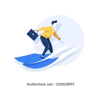 overcome obstacles,flat design icon vector illustration