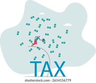 Overcome tax problem, expert advice for taxation or financial challenge.character for design.