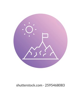 Overcoming Challenges icon vector stock illustration