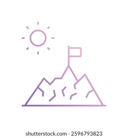 Overcoming Challenges icon vector stock illustration