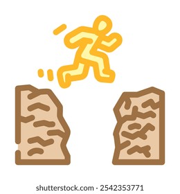 overcoming challenges success life color icon vector. overcoming challenges success life sign. isolated symbol illustration
