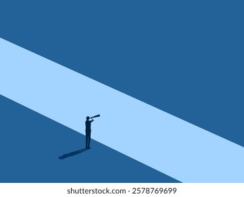 Overcoming Problems, Businessman Overlooks Obstacles Gap