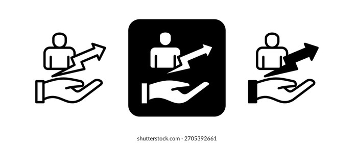 Superando cor sólida e desenho de linha preta conjunto de ilustração vetorial