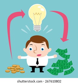 Overcoming; Vector Illustration