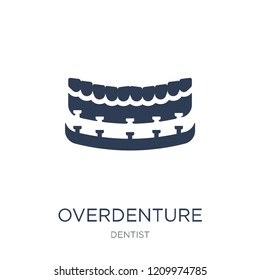 Overdenture icon. Trendy flat vector Overdenture icon on white background from Dentist collection, vector illustration can be use for web and mobile, eps10