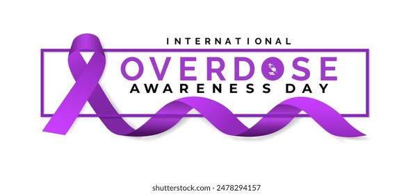 Overdose awareness day is observed every year on August 31. Banner poster, flyer and background design. Eps 10.