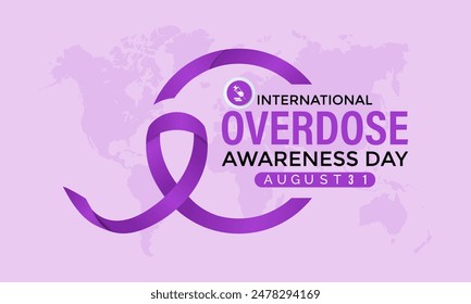 Overdose awareness day is observed every year on August 31. Banner poster, flyer and background design. Eps 10.