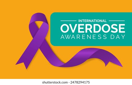 Overdose awareness day is observed every year on August 31. Banner poster, flyer and background design. Eps 10.