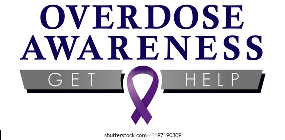 Overdose Awareness Logo, Icon to Promote Overdose Prevention, News Symbol To Raise Awareness About the Dangers of Addiction, Encouragement for Users to Get Help or Seek Treatment