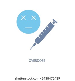 overdose concept line icon. Simple element illustration. overdose concept outline symbol design.
