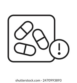 Overdose Icon Highlighting Health Risks and Safety Precautions