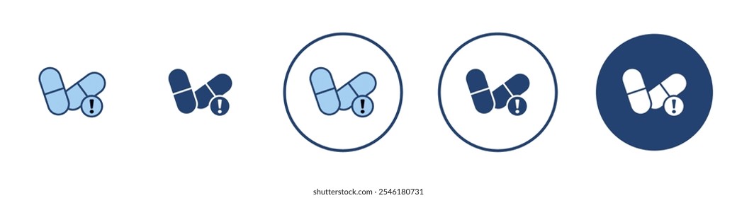 Überdosis-Symbol Dünne Linienkunst einzeln
