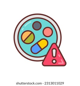 Overdose icon in vector. Illustration