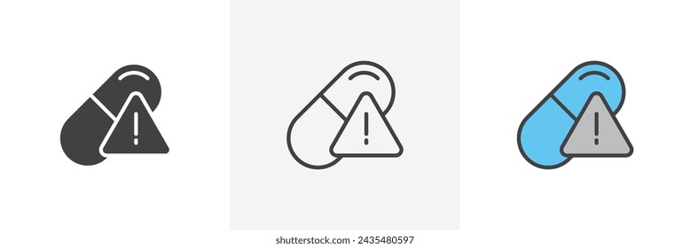 Überdosierung Isolated Line Icon Stil Design. einfache Vektordarstellung