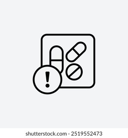 Overdoseline vector icon. EPS 10