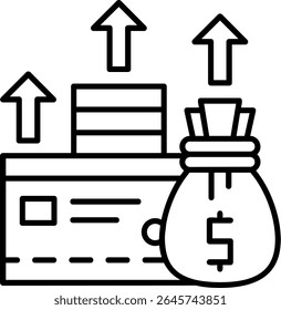 Overdraft Filled Style Icon Design