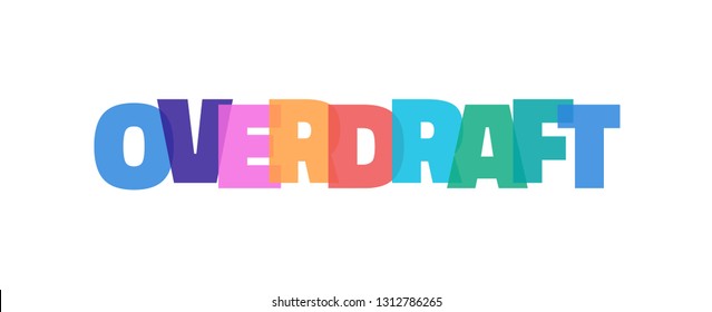 Overdraft Word Concept Overdraft On White Stock Vector (Royalty Free ...