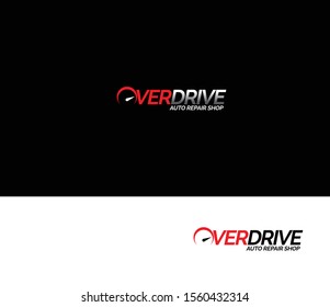 Overdrive Logo For Auto Repair Shop