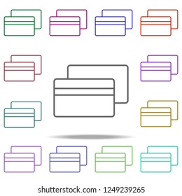 overdue bank card icon. Elements of commerce in multi color style icons. Simple icon for websites, web design, mobile app, info graphics