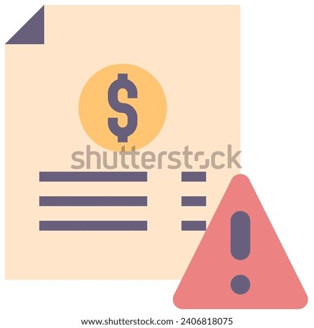 overdue flat style icon for ui, ux, web, app, brochure, flyer and presentation design, etc.