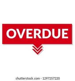 overdue sign,label.overdue speech bubble. overdue tag sign,banner