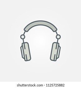 Over-Ear Headphones colorful vector concept icon or logo element