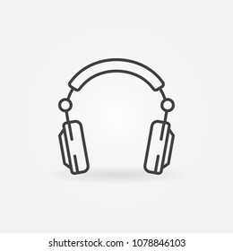 Over-Ear Headphones outline vector concept icon or design element