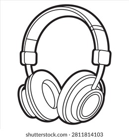 Over-ear headphones with padded ear cups and adjustable headband