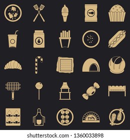 Overeating icons set. Simple set of 25 overeating vector icons for web for any design