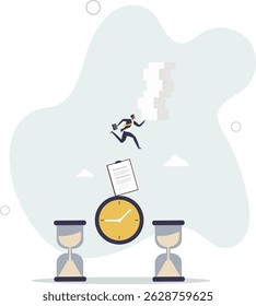 Trabalho em excesso e gestão de tempo estressante para o trabalho.Luta insalubre sobre tarefas de papelada e estresse de trabalho.