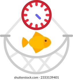 Icono de sobrepesca. Adecuado para aplicaciones móviles.